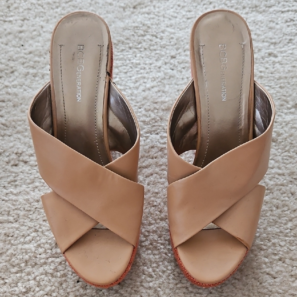 BCBGeneration Nude Mules